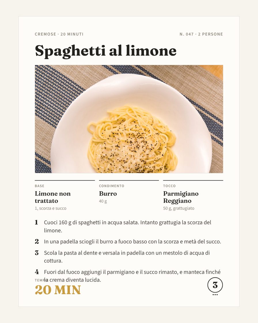 Una ricetta cremosa