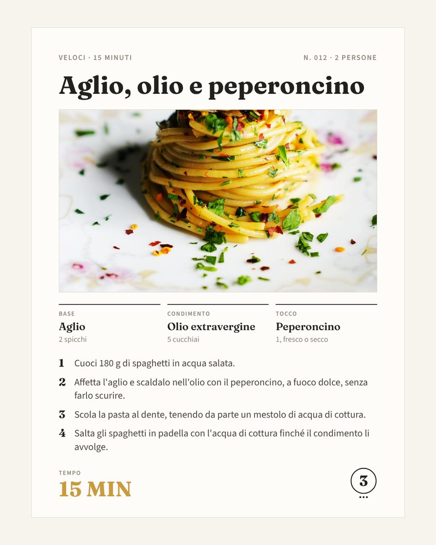 Una ricetta veloce da 15 minuti